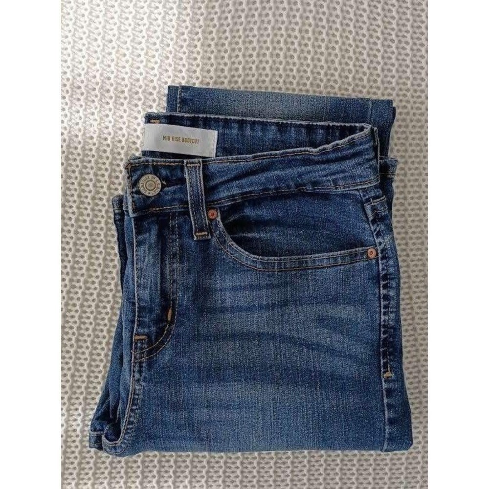 Levi Strauss Signature Gold Label Mid Rise Bootcut Jeans Blue Medium Wash 28x32T - Picture 10 of 11